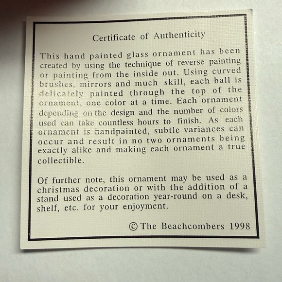 Beachcombers Reverse Hand Painted Glass fFlorida Lighthouse Christmas Ornament - Picture 3 of 12